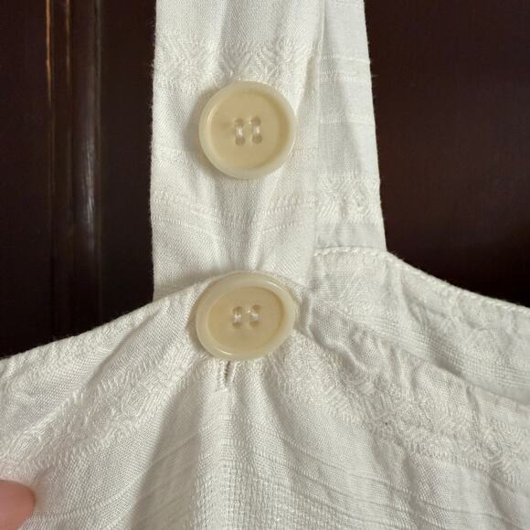 REFORMATION | White Textured Linen Bland Square Neck Crop Top | Extra Small - Picture 5 of 5